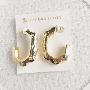 Kendra Scott | Holland - Gold White CZ Hoop Earrings